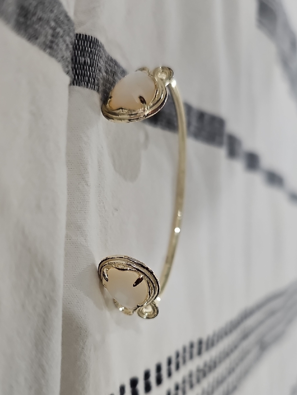 Kendra Scott Gold Open Cuff with Cream Cabochons